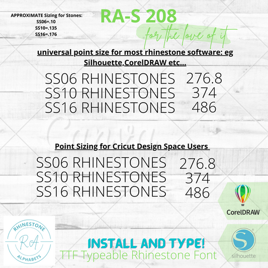 RA-S 208 This is a lovely Cursive Font