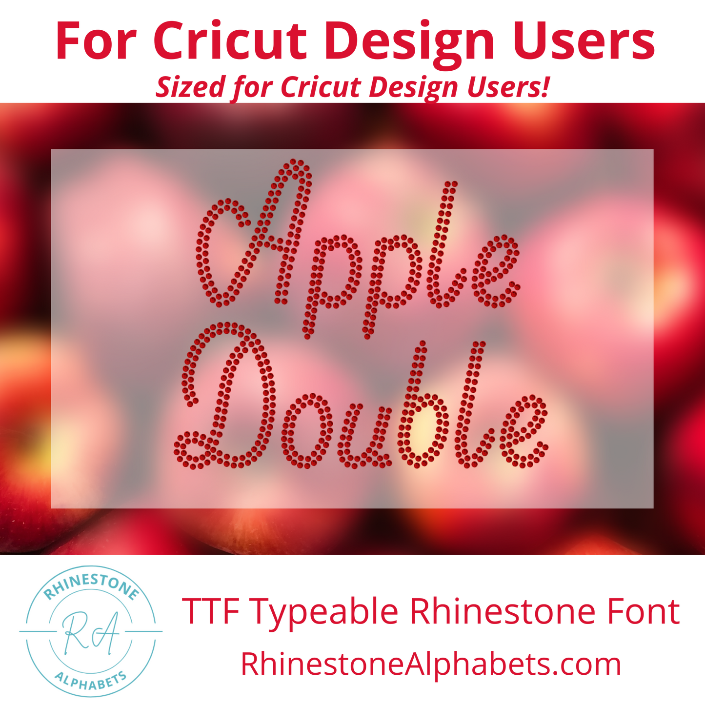 A-Apple Double: Cricut Sized TTF/OTF Font