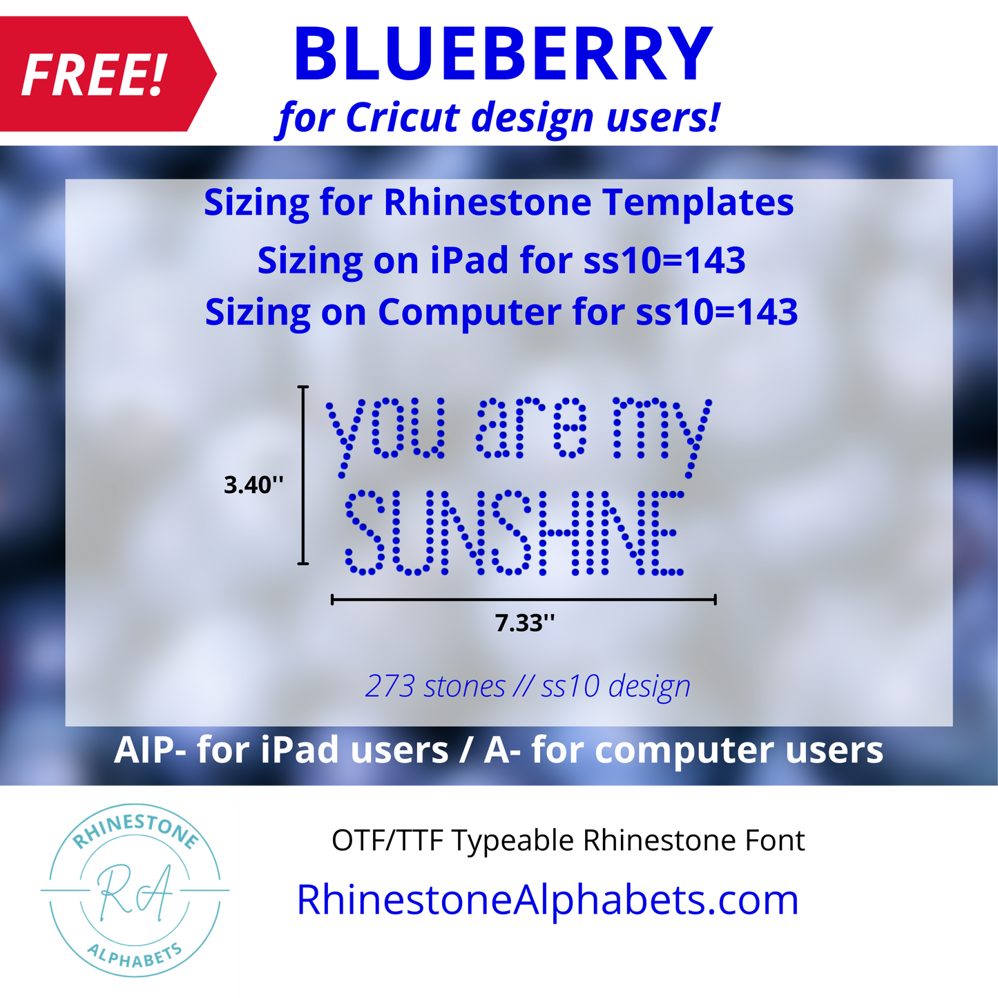 A-Blueberry Font: Cricut Sized ttf/otf This is a free font for you to try