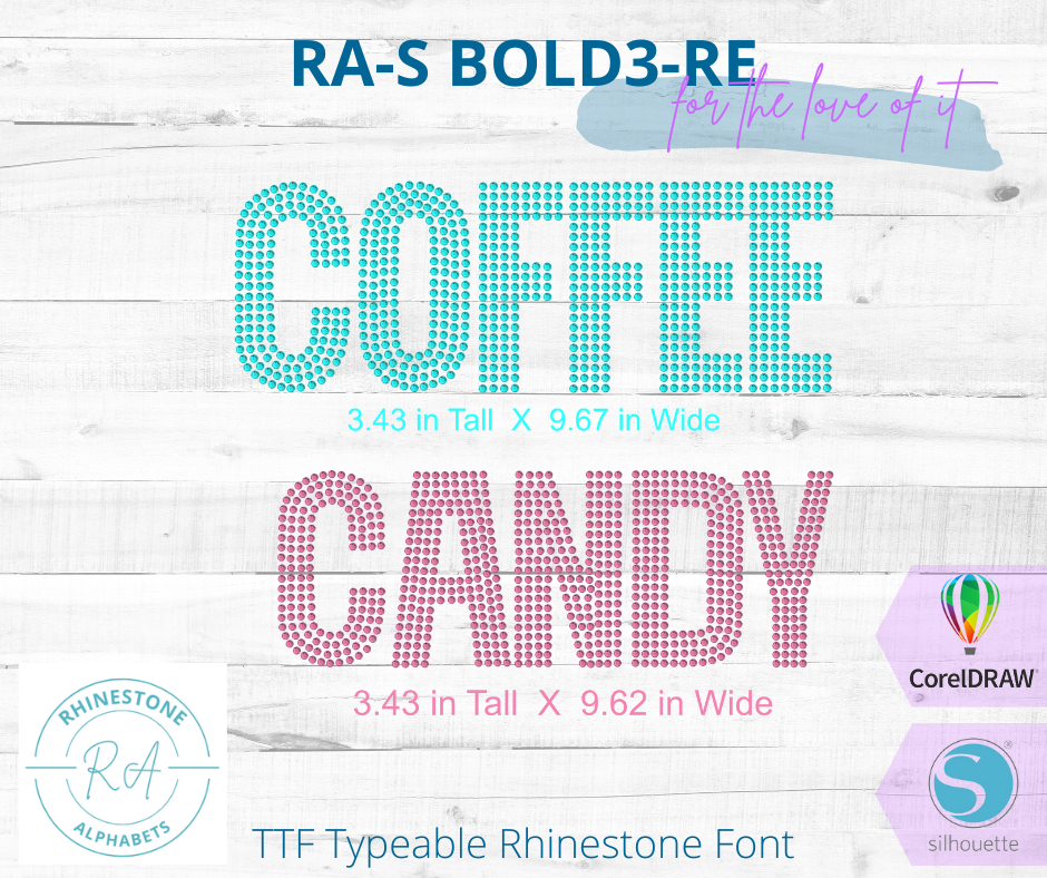 RA-S Bold3-RE  TTF Rhinestone Font