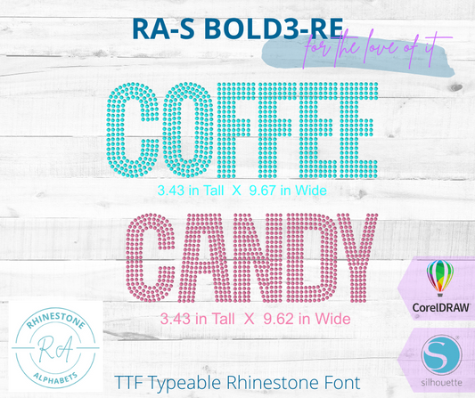 RA-S Bold3-RE TTF Rhinestone Font