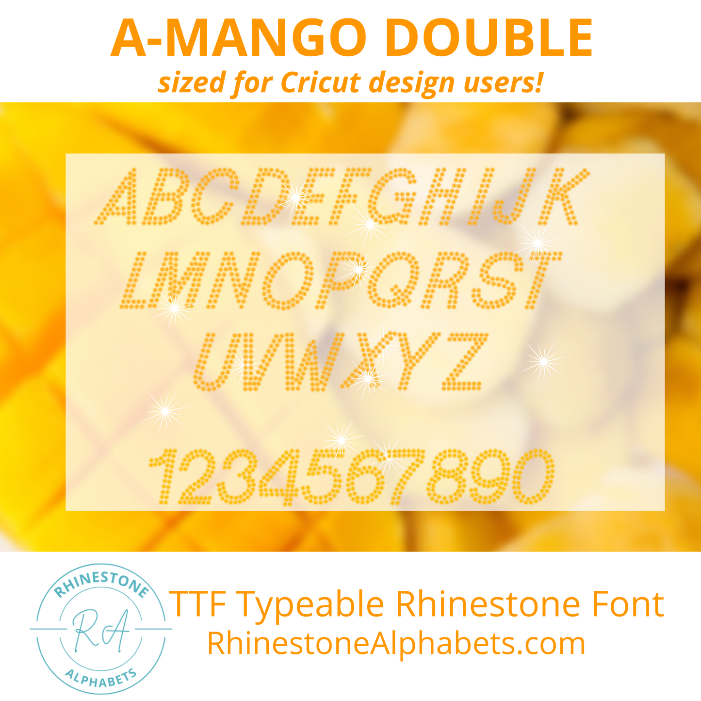 MangoDouble Cricut Sized ttf/otf Font