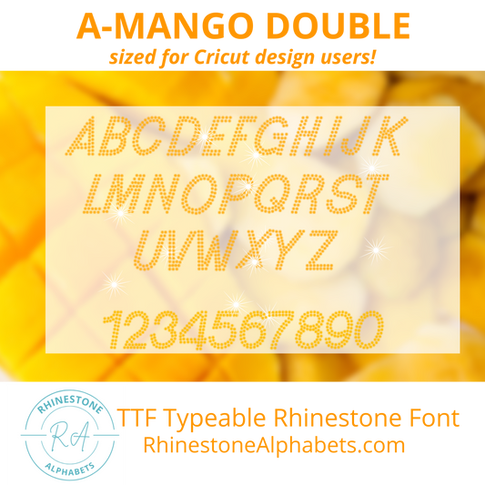 MangoDouble  Cricut Sized ttf/otf Font