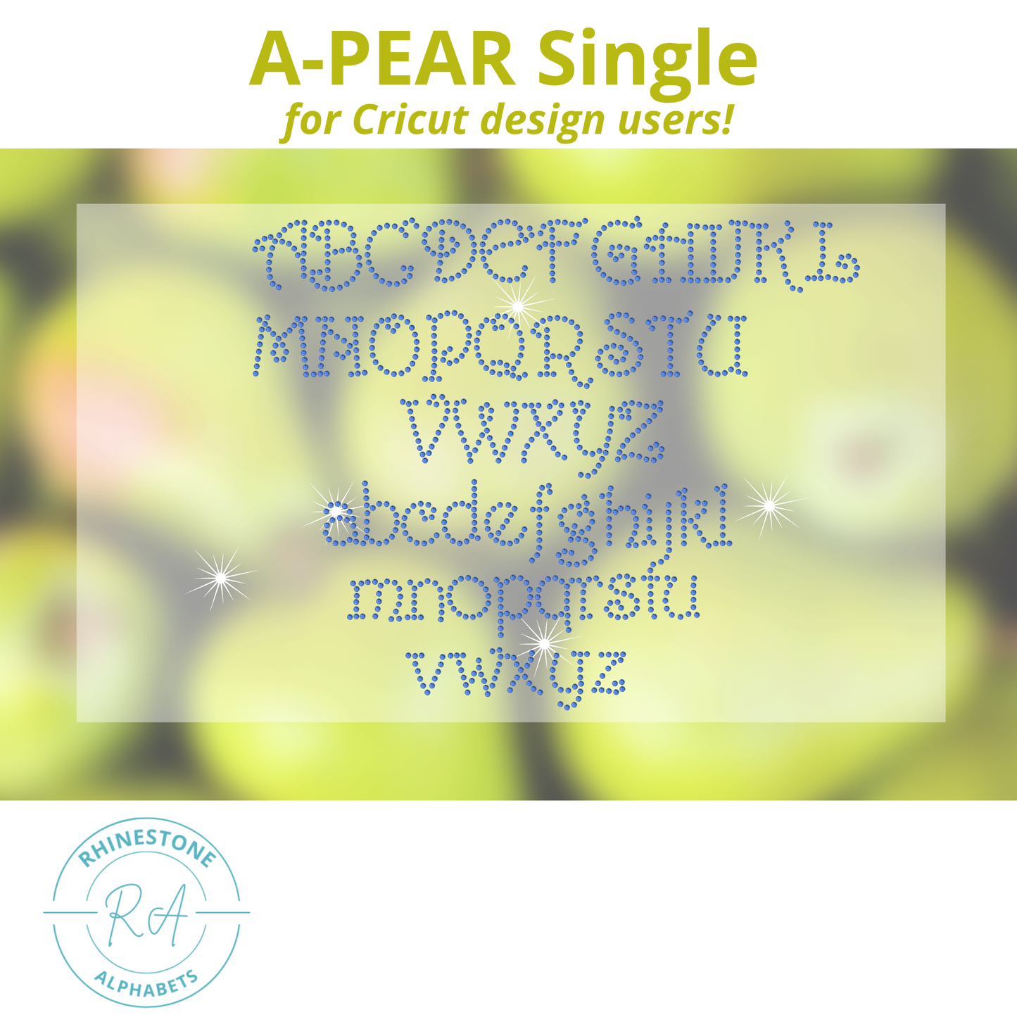 A-PearSingle: Cricut Sized TTF/OTF Font
