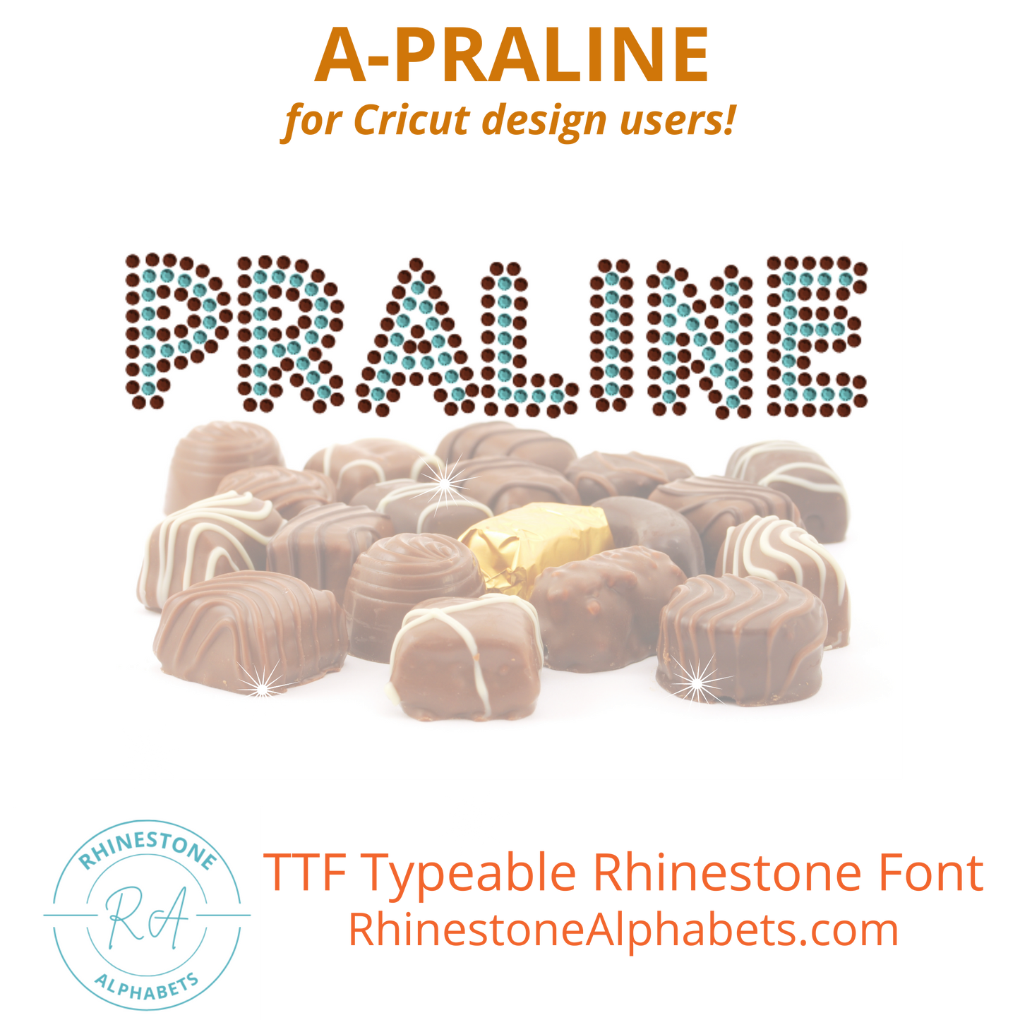 A-Praline : Cricut Sized Font with two colors TTF/OTF