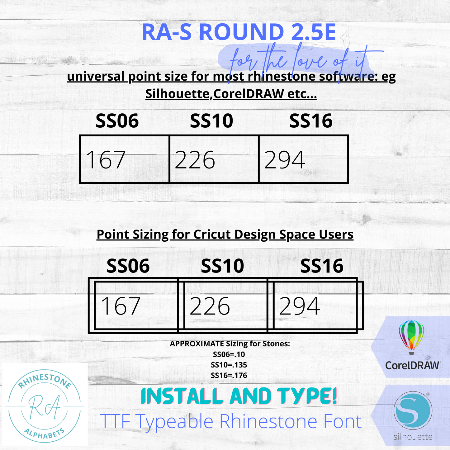 RA-S Round 2.5E TTF Rhinestone Font Zebra 2 Color font