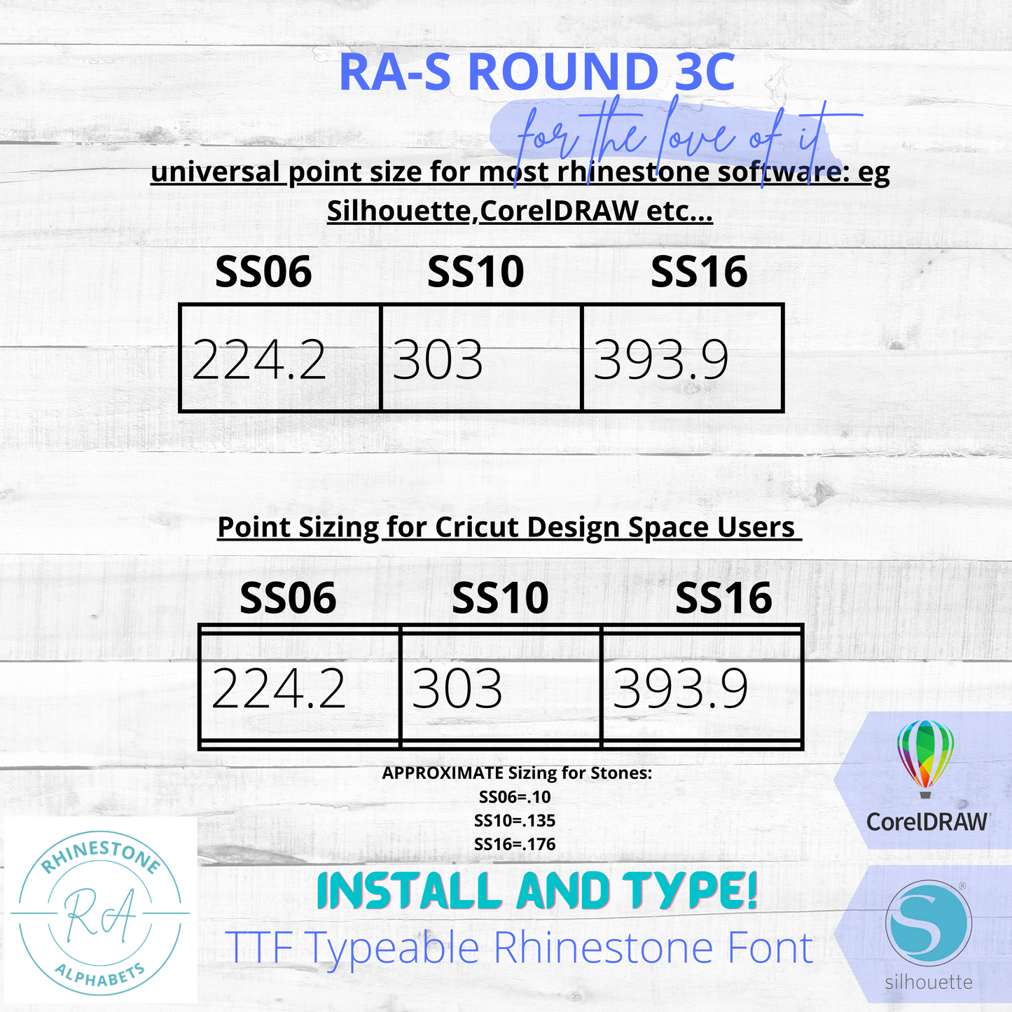 RA-S Round 3C: TTF Rhinestone Font