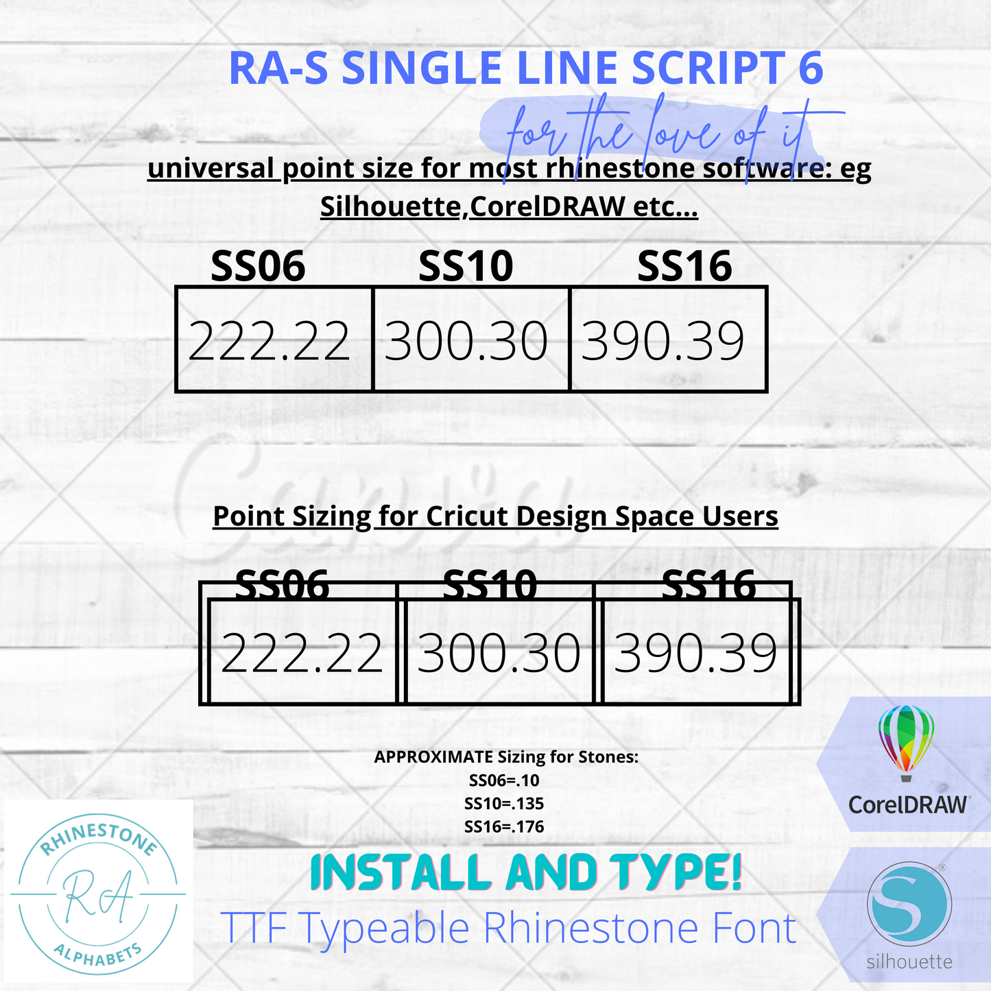 RA-S SIngleline Script 6 :TTF Typeable Rhinestone Font