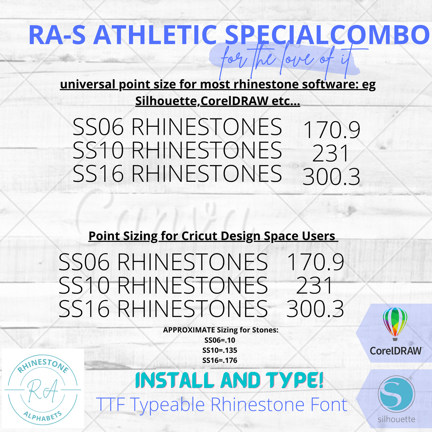 RA-S Athletic Special Combo  TTF Rhinestone Font