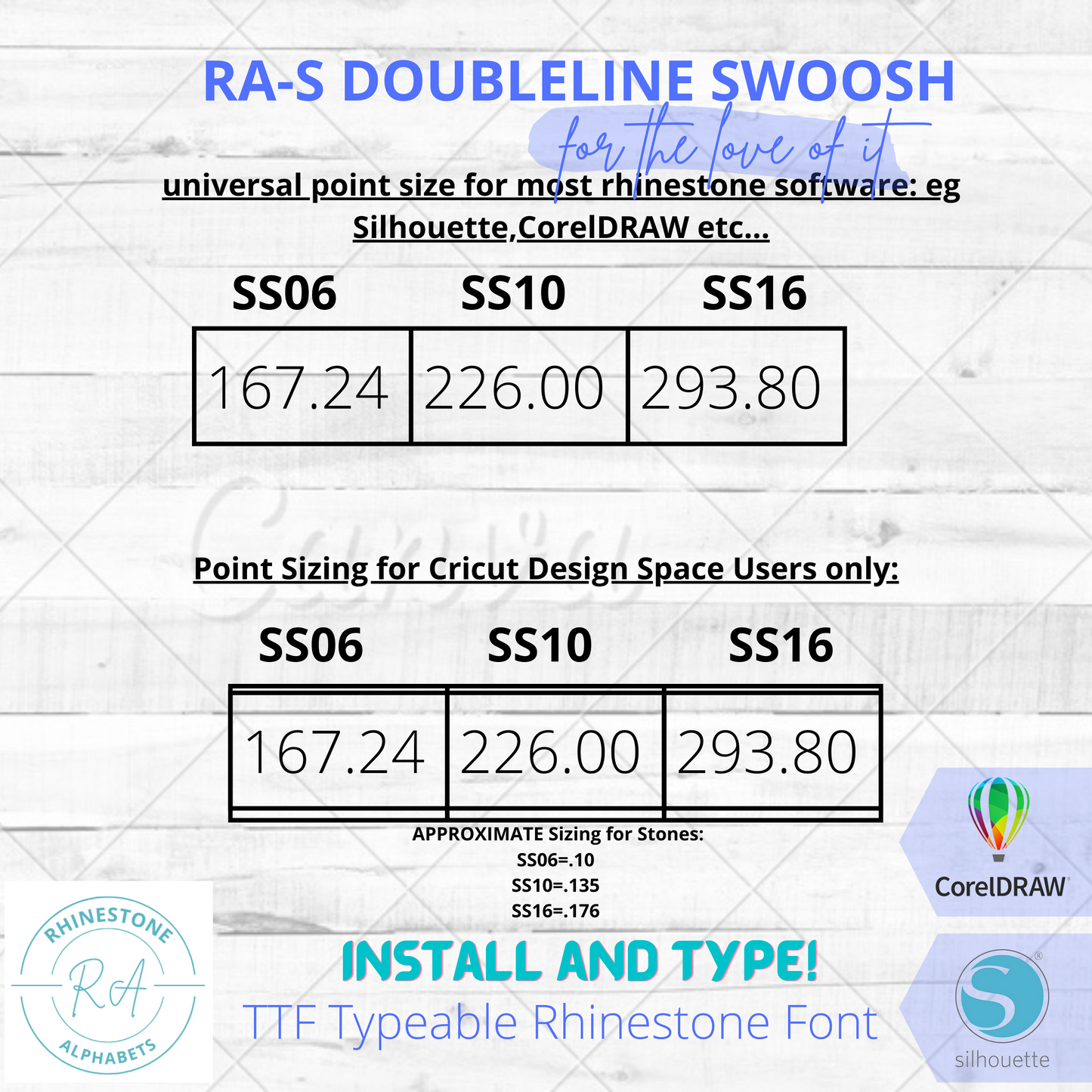 RA-S Doubleline Swoosh- A Ttf True Type Rhinestone Font!