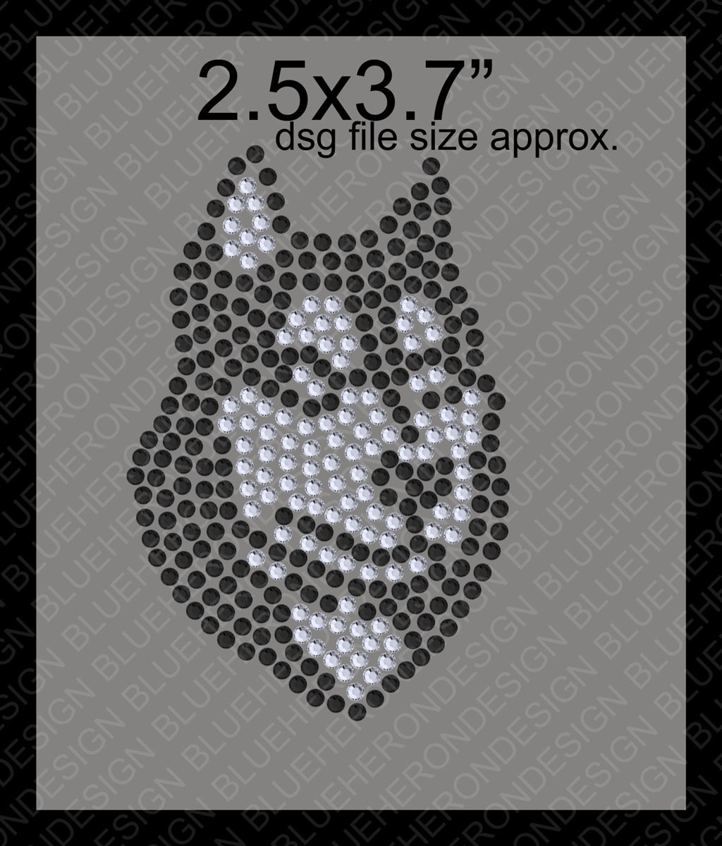 Tiny Huskie DSG File ,TTF Rhinestone Fonts & Rhinestone Designs