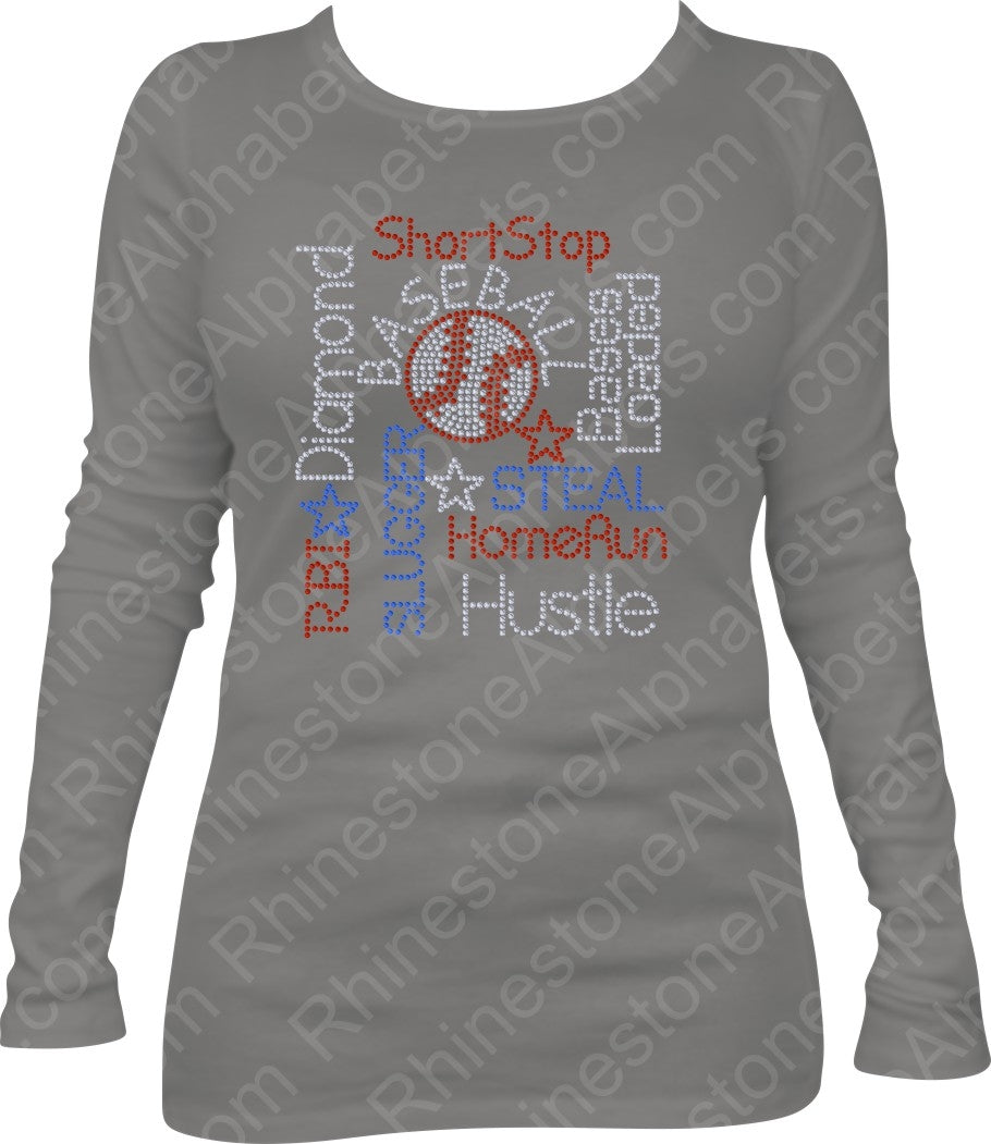 BASEBALL 24 ,TTF Rhinestone Fonts & Rhinestone Designs