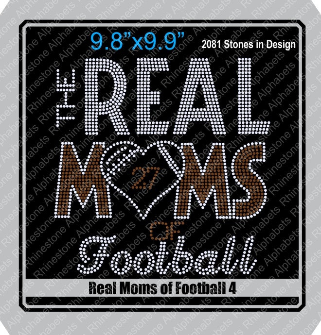 Real Moms of Football Combo Pack ,TTF Rhinestone Fonts & Rhinestone Designs