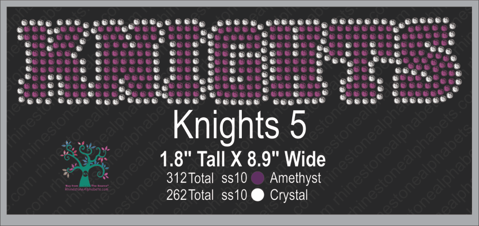 Knights 5 ,TTF Rhinestone Fonts & Rhinestone Designs