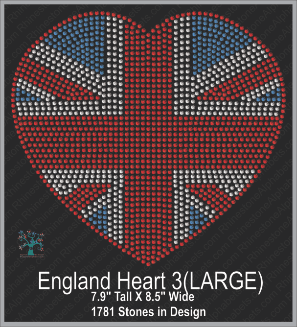 Great Britain: Flag 3 (large) ,TTF Rhinestone Fonts & Rhinestone Designs