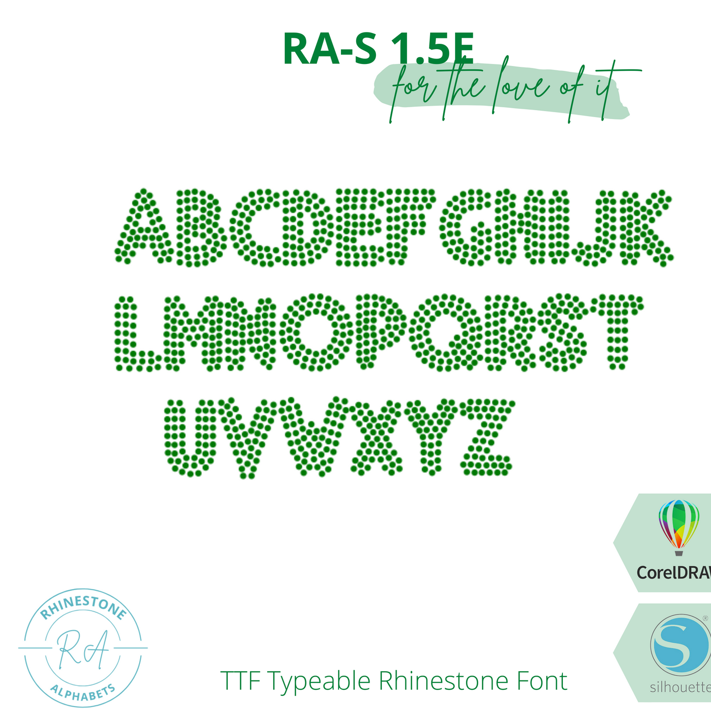 RA-S Round 1.5E - RhinestoneAlphabets