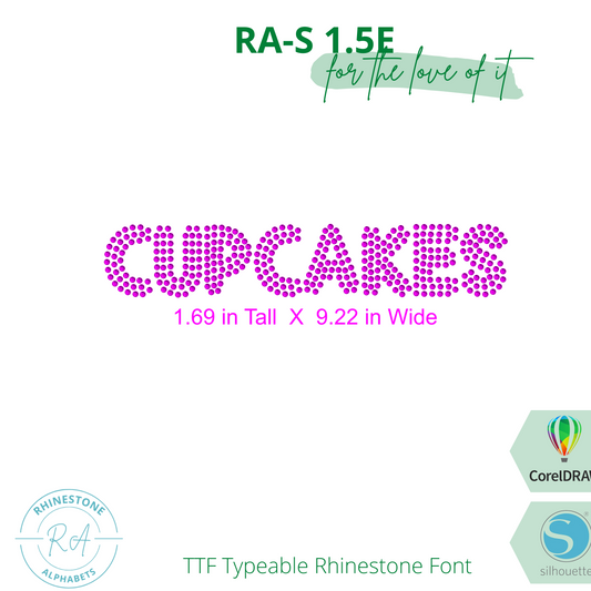 RA-S Round 1.5E - RhinestoneAlphabets