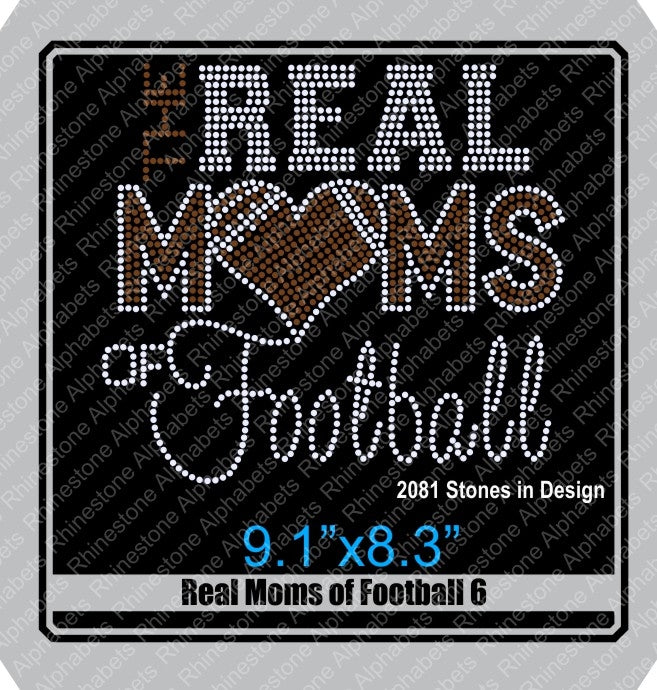 Real Moms of Football 6 ,TTF Rhinestone Fonts & Rhinestone Designs