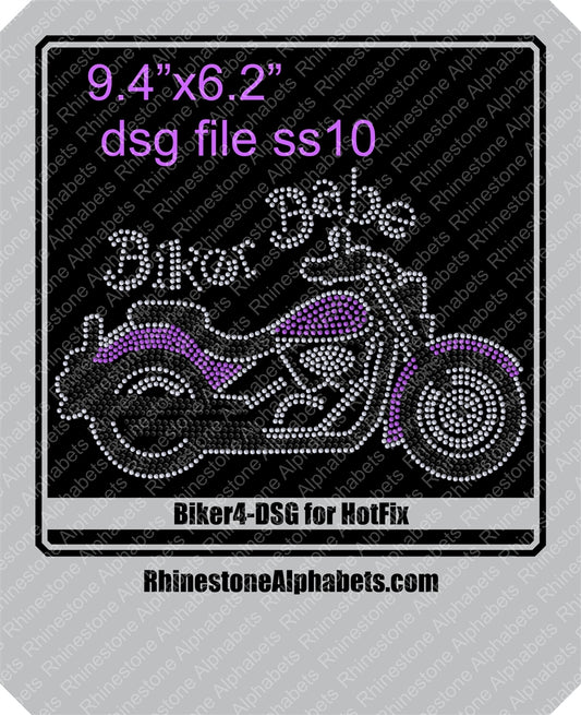 Bikers1234 DSG File Only for HotFix ,TTF Rhinestone Fonts & Rhinestone Designs
