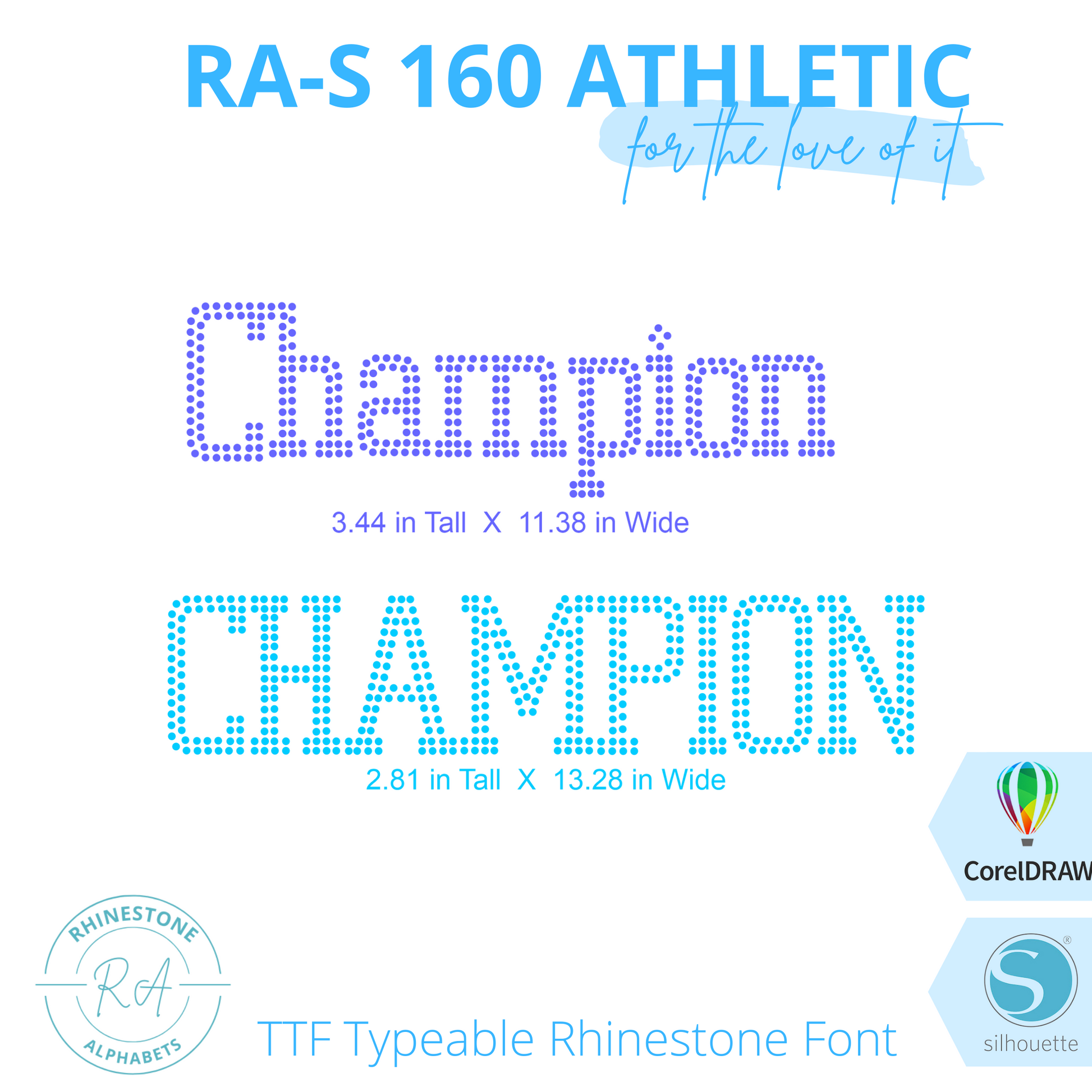 RA-S 160 Athletic - RhinestoneAlphabets