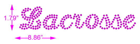 RA-S 156 Cursive - RhinestoneAlphabets