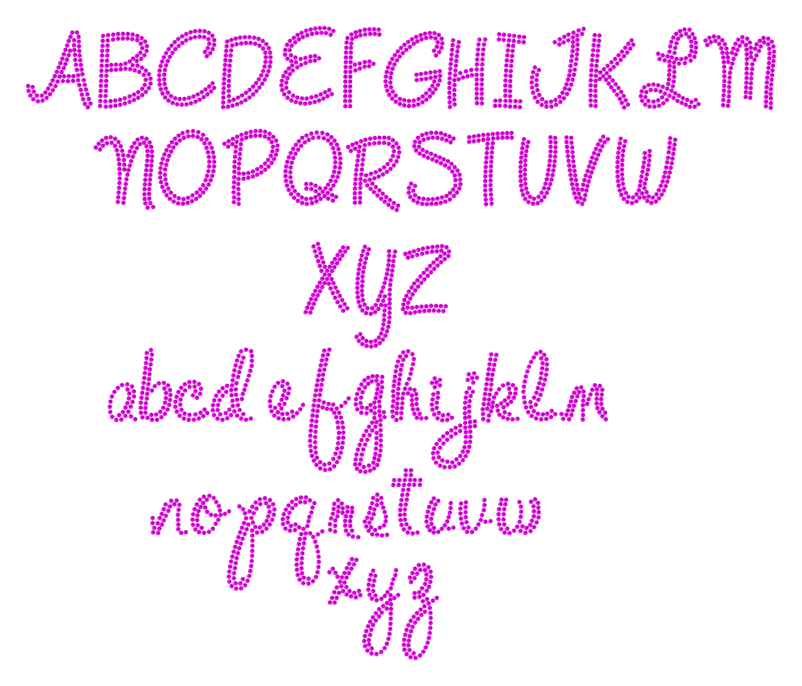 RA-S 161 Doubleline - RhinestoneAlphabets