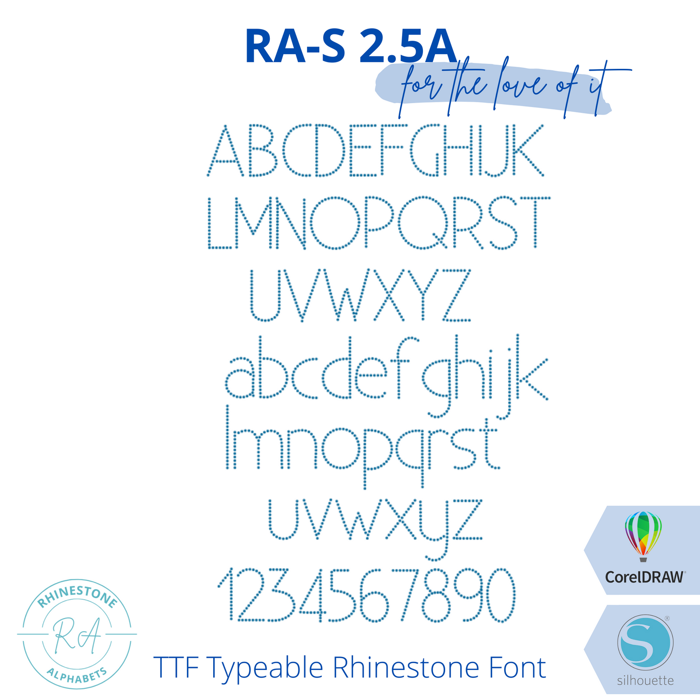 RA-S Round 2.5A - RhinestoneAlphabets