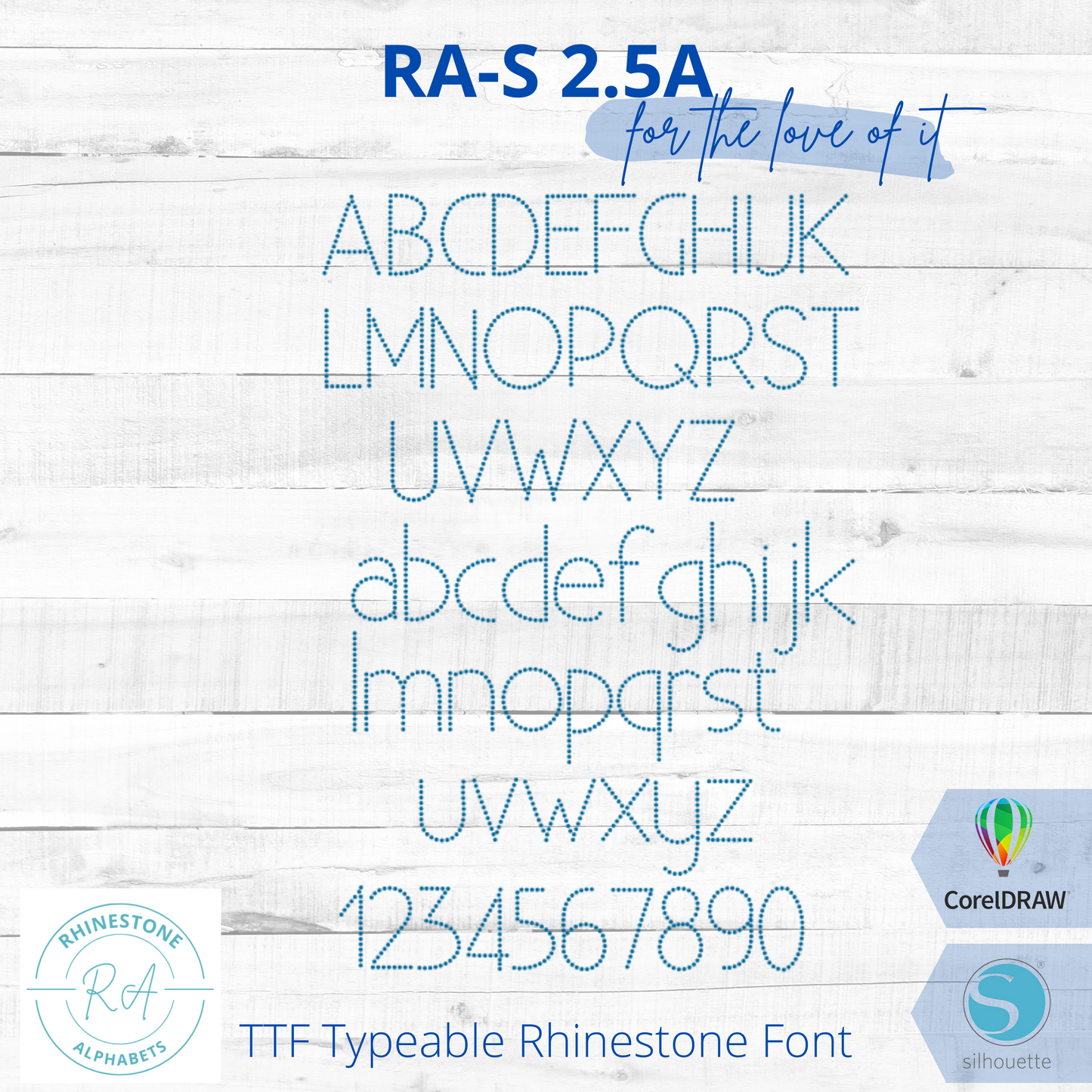 RA-S Round 2.5A - RhinestoneAlphabets