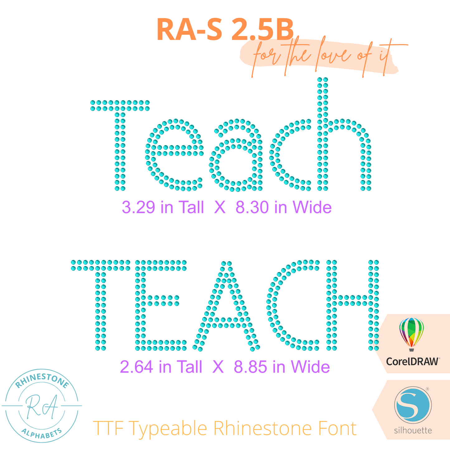 RA-S Round 2.5B - RhinestoneAlphabets