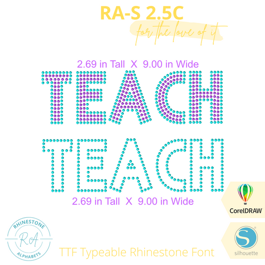 RA-S Round 2.5C - RhinestoneAlphabets