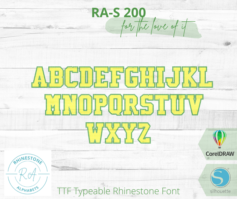 RA-S 200 Combo - RhinestoneAlphabets