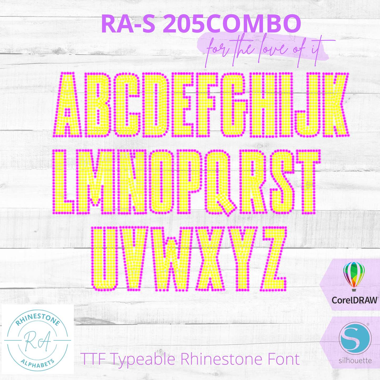 RA-S 205 Combo - RhinestoneAlphabets