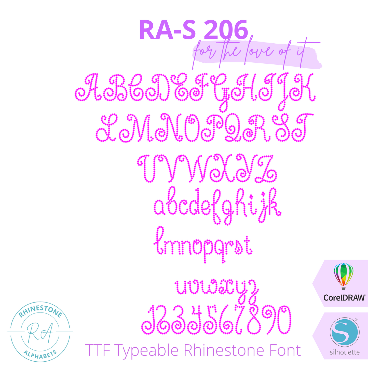 RA-S 206 - RhinestoneAlphabets