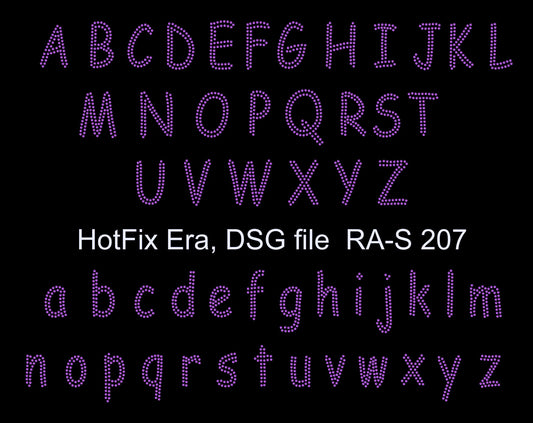 DSG File 207 for HotFix Era - RhinestoneAlphabets