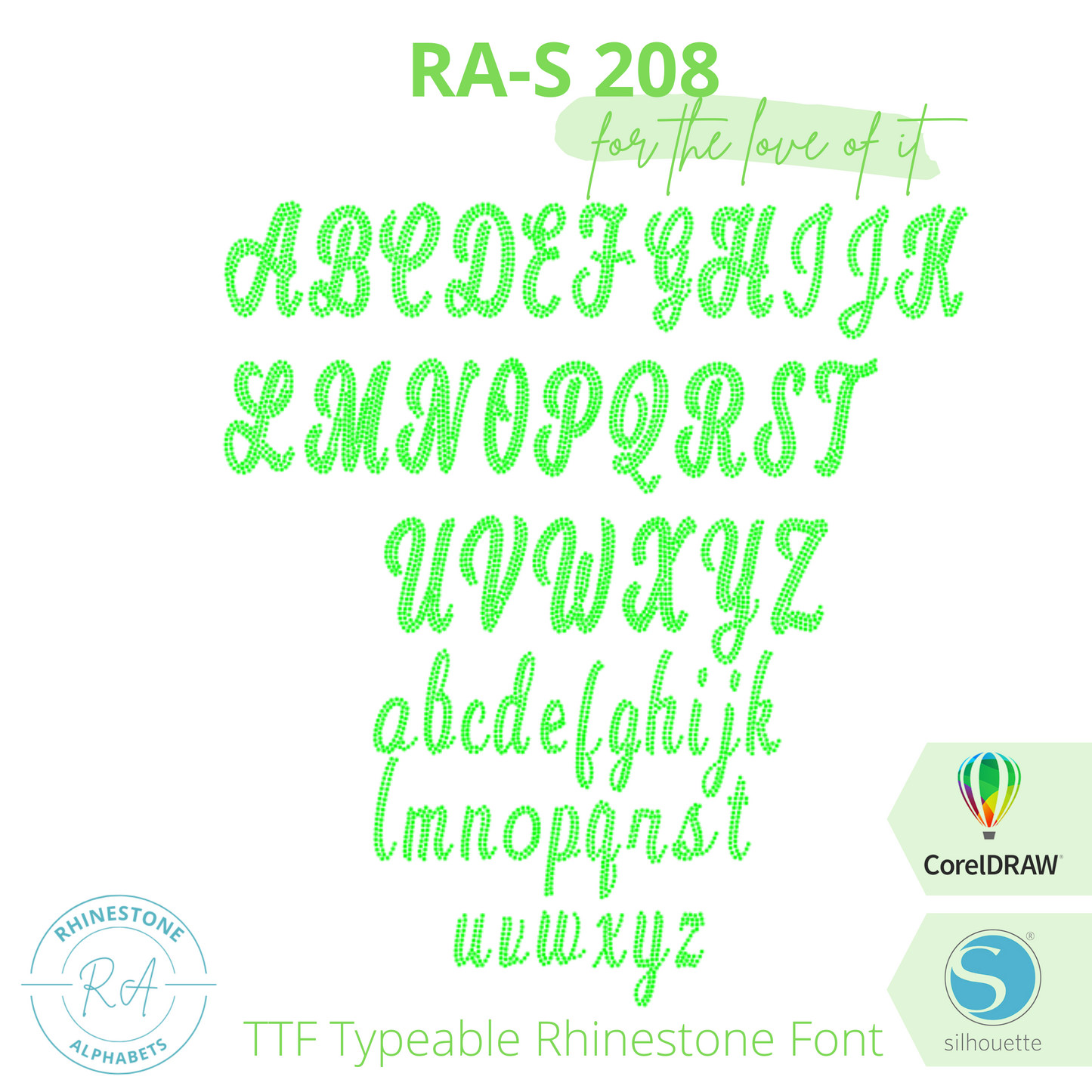 RA-S 208 - RhinestoneAlphabets