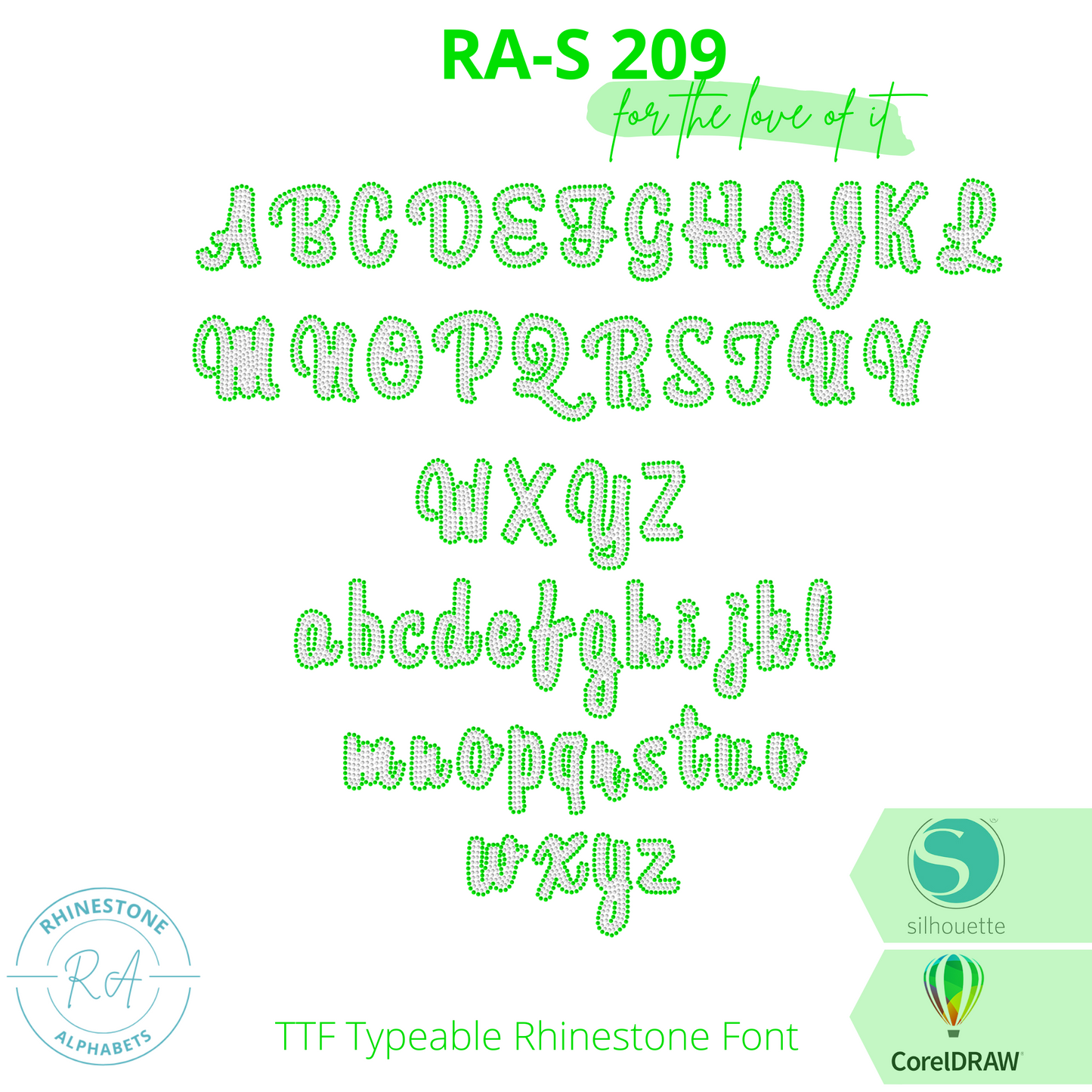 RA-S 209 Combo - RhinestoneAlphabets