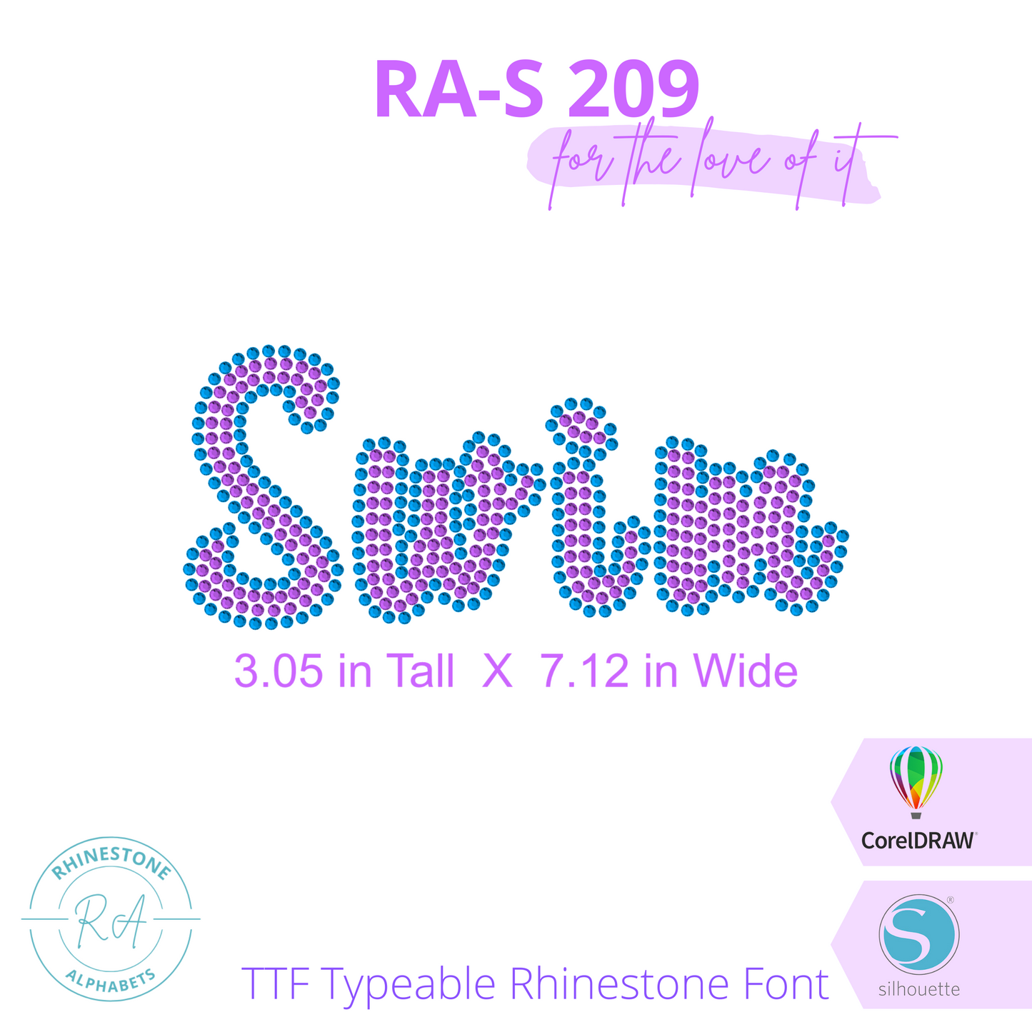 RA-S 209 Combo - RhinestoneAlphabets