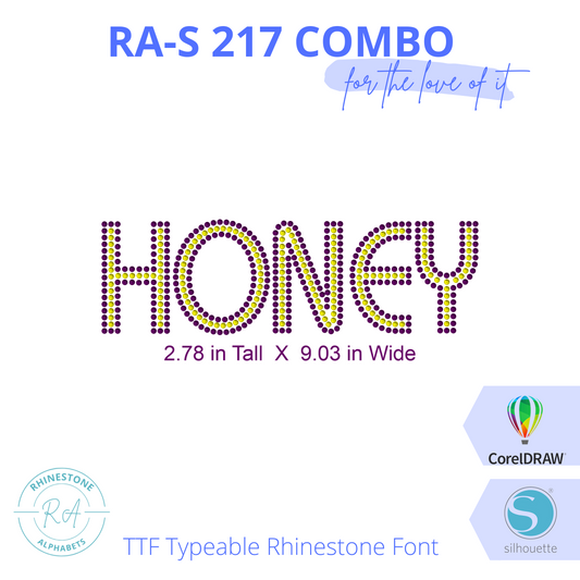 RA-S 217 Combo - RhinestoneAlphabets