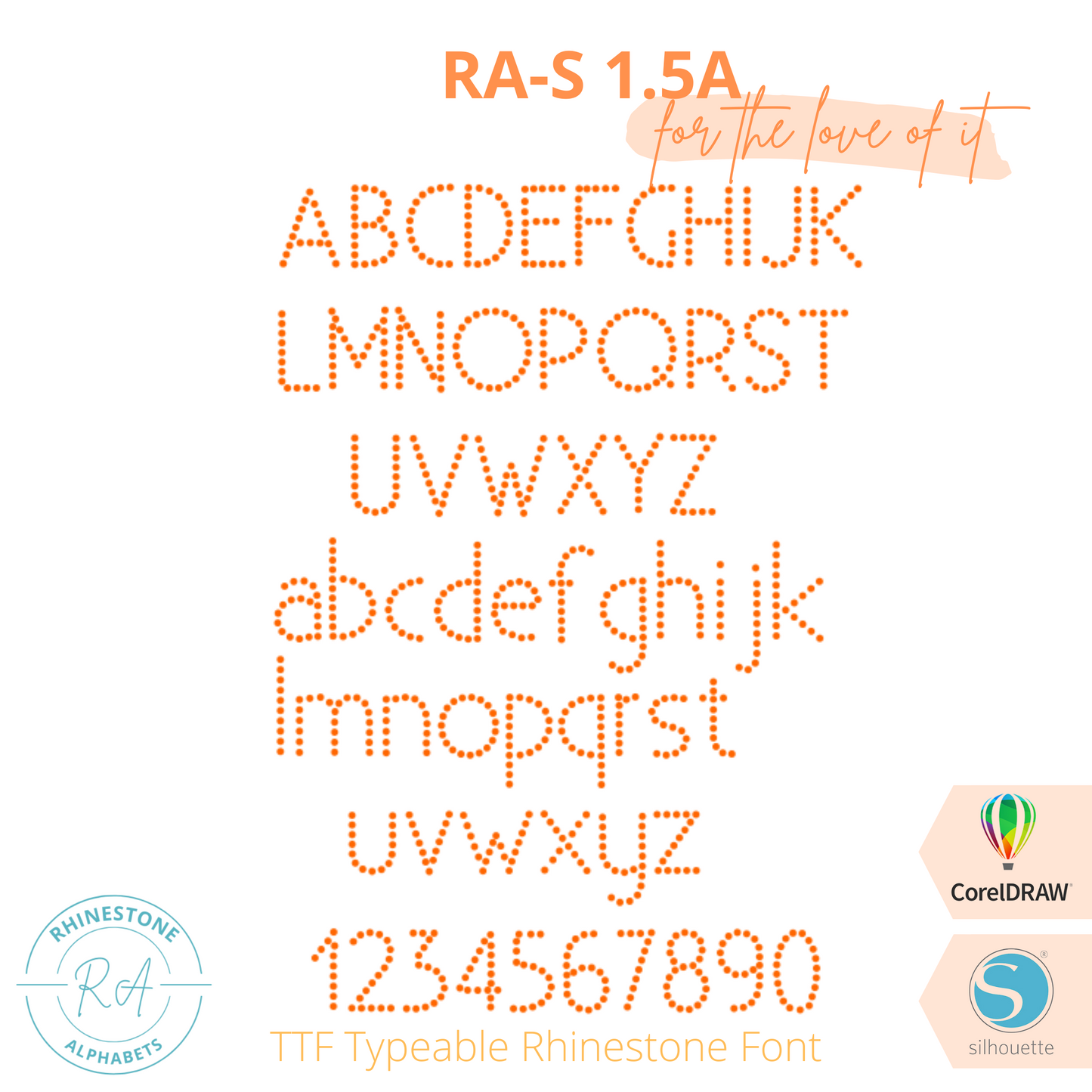 RA-S Round 1.5A - RhinestoneAlphabets