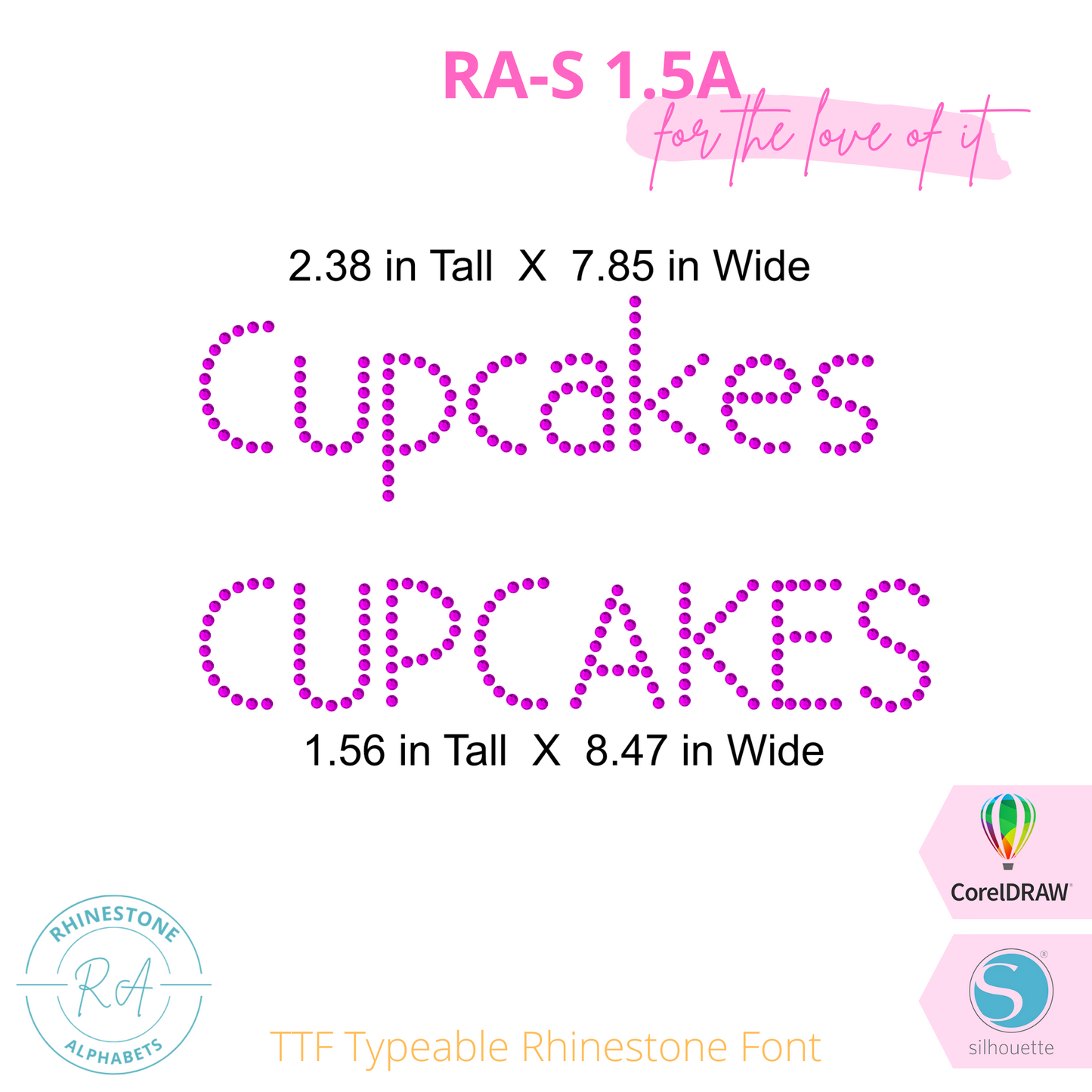 RA-S Round 1.5A - RhinestoneAlphabets