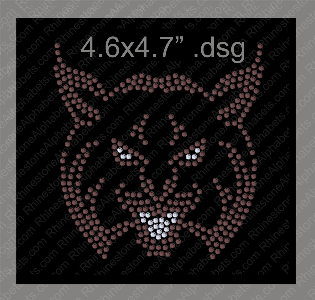 Wildcat 1 Mascot for .dsg file Rhinestone TTF Alphabets and Rhinestone Designs