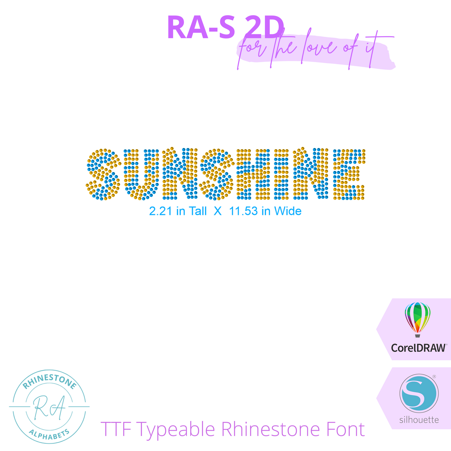 RA-S Round 2D - RhinestoneAlphabets