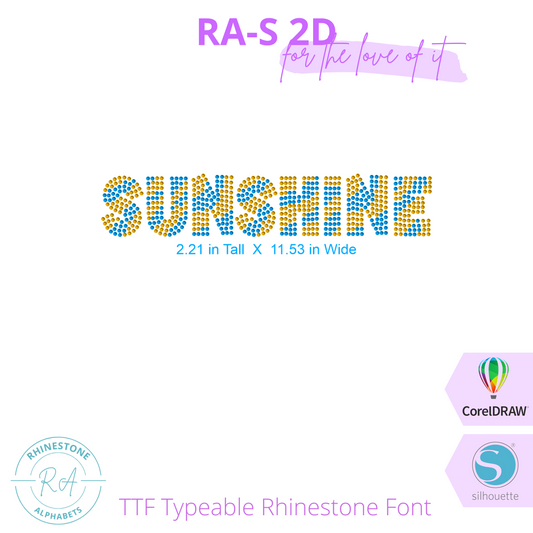 RA-S Round 2D - RhinestoneAlphabets