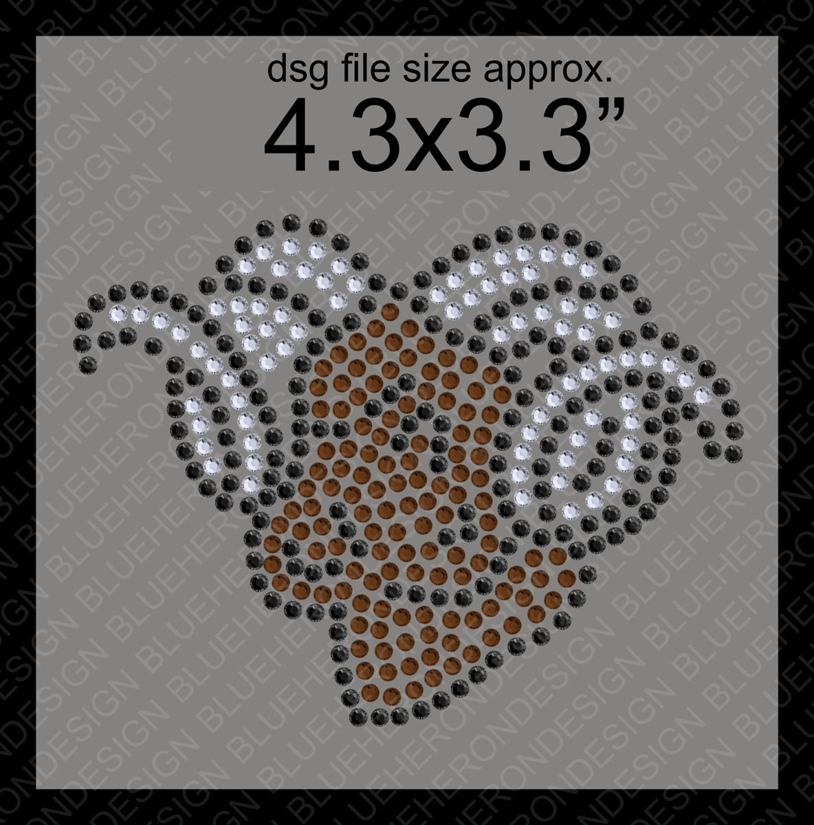 Tiny Rams DSG File ,TTF Rhinestone Fonts & Rhinestone Designs