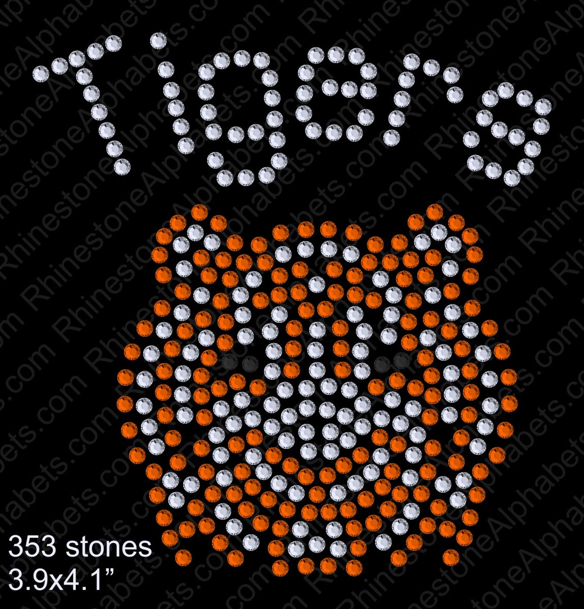 Tiny Tigers Rhinestone TTF Alphabets and Rhinestone Designs