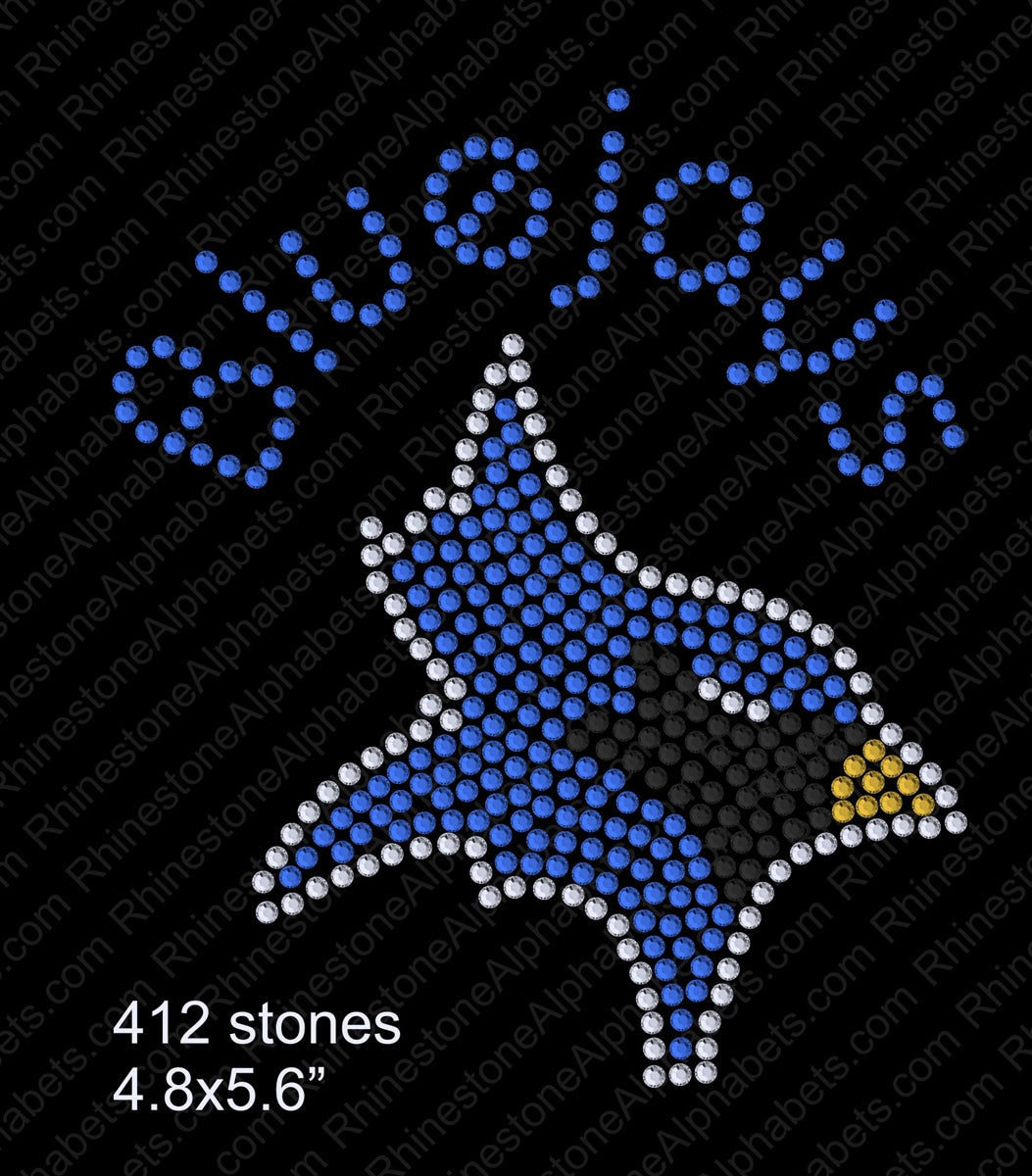 Tiny Bluejay ,TTF Rhinestone Fonts & Rhinestone Designs