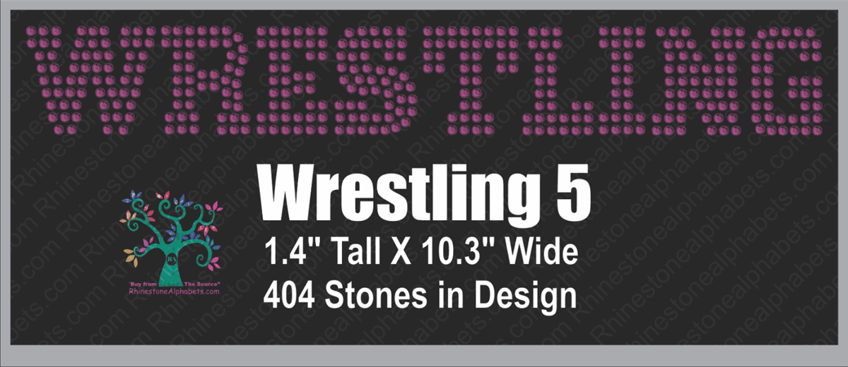 WrestlingWord 5 Rhinestone TTF Alphabets and Rhinestone Designs