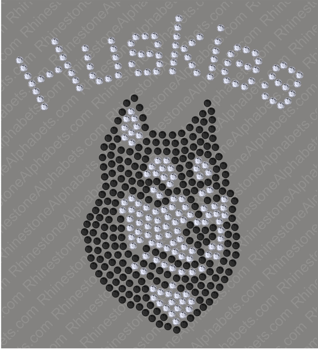 Tiny Huskies ,TTF Rhinestone Fonts & Rhinestone Designs