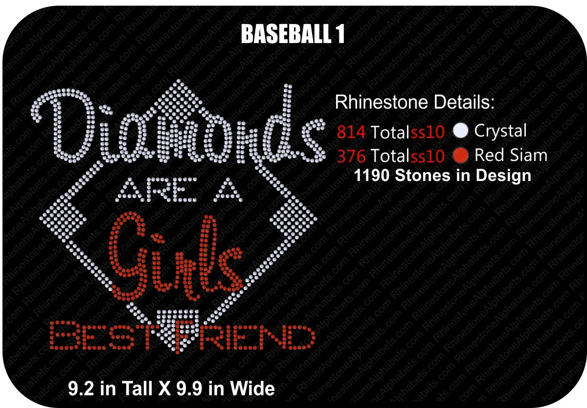 BASEBALL1 ,TTF Rhinestone Fonts & Rhinestone Designs