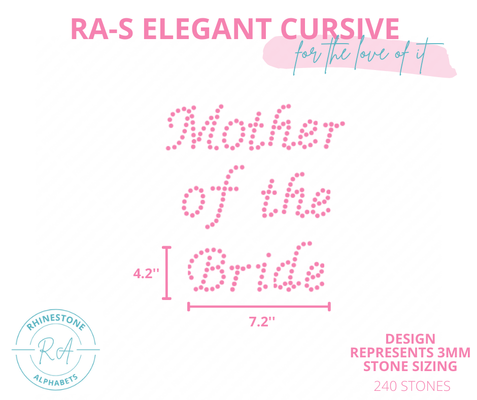 RA-S Elegant Cursive - RhinestoneAlphabets